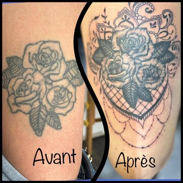 Les réalisations de tatouages : JP